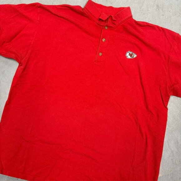 Reebok Kansas City Chiefs NFL Football Red Polo Shirt Short Sleeve XL - Picture 3 of 5